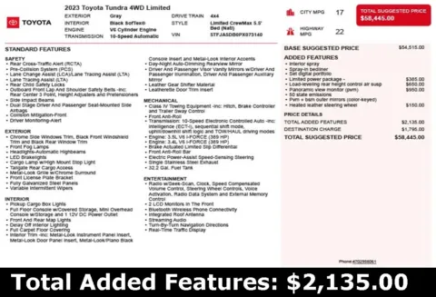 Another view of 2023 Toyota Tundra Limited for sale in Duluth, GA at Autoplex Atlanta
