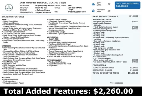 Another view of 2021 Mercedes-Benz GLC 300 Coupe for sale in Duluth, GA at Autoplex Atlanta