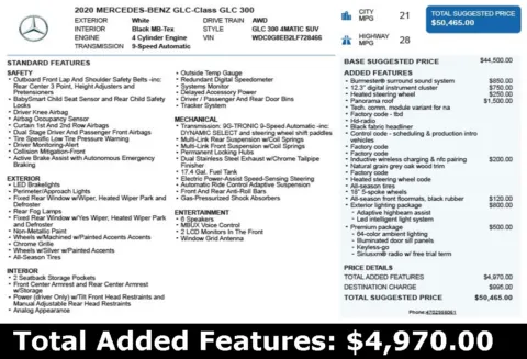 Another view of 2020 Mercedes-Benz GLC 300 for sale in Duluth, GA at Autoplex Atlanta