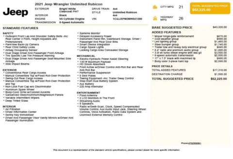 Another view of 2021 Jeep Wrangler Unlimited Rubicon for sale in Duluth, GA at Autoplex Atlanta