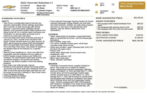 Another view of 2022 Chevrolet Suburban LT for sale in Duluth, GA at Autoplex Atlanta