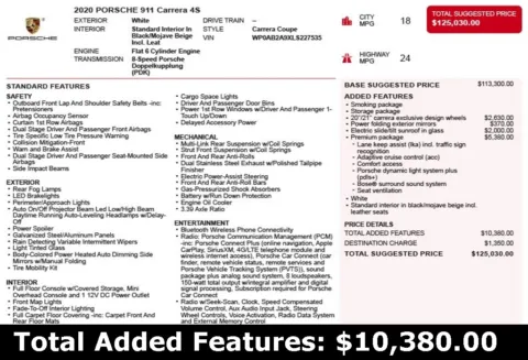 Another view of 2020 Porsche 911 Carrera 4S for sale in Duluth, GA at Autoplex Atlanta