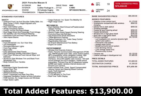 Another view of 2021 Porsche Macan S for sale in Duluth, GA at Autoplex Atlanta