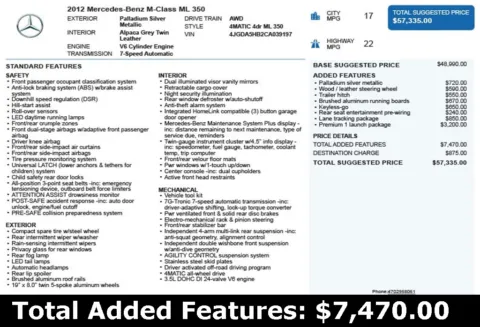 Another view of 2012 Mercedes-Benz M-Class ML 350 for sale in Duluth, GA at Autoplex Atlanta