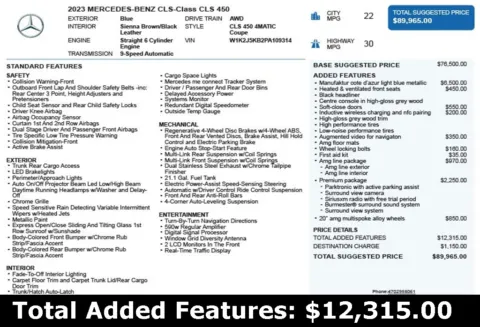 Another view of 2023 Mercedes-Benz CLS 450 for sale in Duluth, GA at Autoplex Atlanta