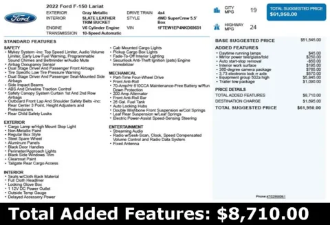 Another view of 2022 Ford F-150 Lariat for sale in Duluth, GA at Autoplex Atlanta