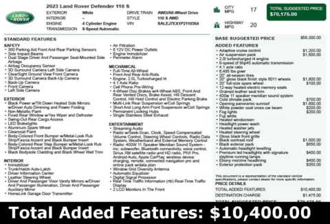Another view of 2023 Land Rover Defender 110 S for sale in Duluth, GA at Autoplex Atlanta