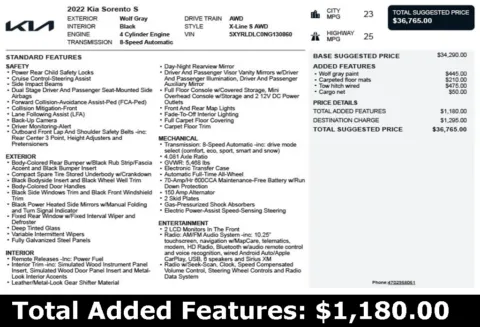 Another view of 2022 Kia Sorento S for sale in Duluth, GA at Autoplex Atlanta