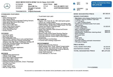 Another view of 2024 Mercedes-Benz GLS 450 for sale in Duluth, GA at Autoplex Atlanta