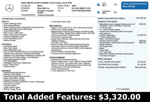 Another view of 2024 Mercedes-Benz GLS 450 for sale in Duluth, GA at Autoplex Atlanta