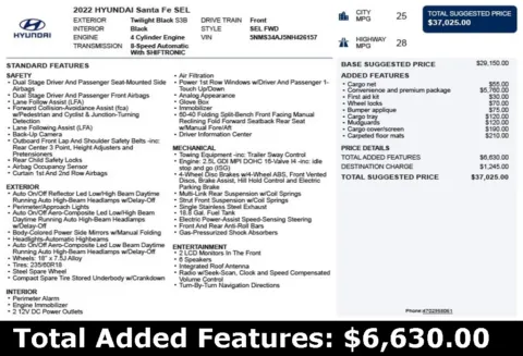 Another view of 2022 Hyundai Santa Fe SEL for sale in Duluth, GA at Autoplex Atlanta