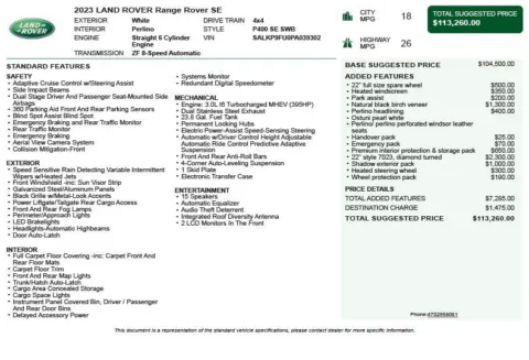 Another view of 2023 Land Rover Range Rover SE for sale in Duluth, GA at Autoplex Atlanta