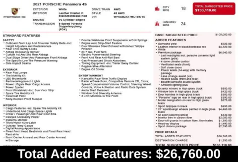 Another view of 2021 Porsche Panamera 4S for sale in Duluth, GA at Autoplex Atlanta