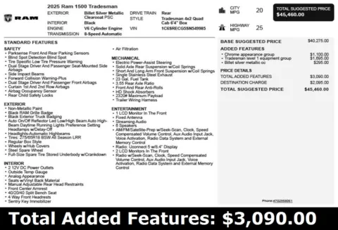 Another view of 2025 Ram 1500 Tradesman for sale in Duluth, GA at Autoplex Atlanta