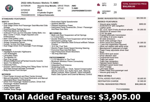 Another view of 2022 Alfa Romeo Stelvio Ti for sale in Duluth, GA at Autoplex Atlanta