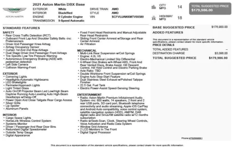 Another view of 2021 Aston Martin DBX for sale in Duluth, GA at Autoplex Atlanta