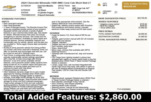 Another view of 2024 Chevrolet Silverado 1500 LT for sale in Duluth, GA at Autoplex Atlanta