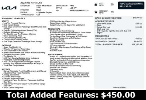 Another view of 2022 Kia Forte LXS for sale in Duluth, GA at Autoplex Atlanta