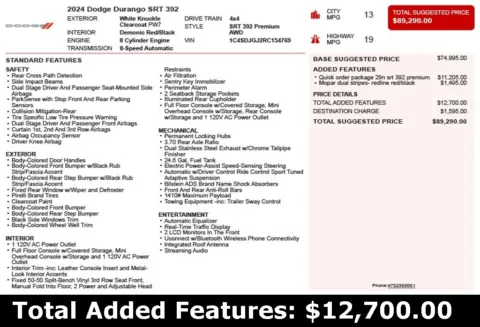 Another view of 2024 Dodge Durango SRT 392 for sale in Duluth, GA at Autoplex Atlanta