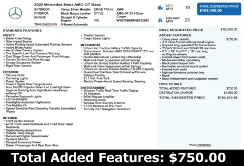 Another view of 2022 Mercedes-Benz AMG GT 53 for sale in Duluth, GA at Autoplex Atlanta