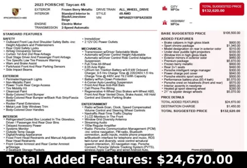 Another view of 2023 Porsche Taycan 4S for sale in Duluth, GA at Autoplex Atlanta