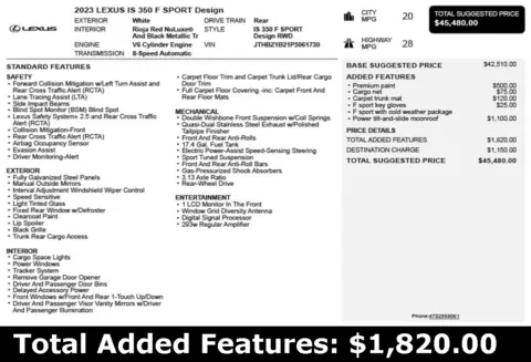 Another view of 2023 Lexus IS 350 F SPORT Design for sale in Duluth, GA at Autoplex Atlanta