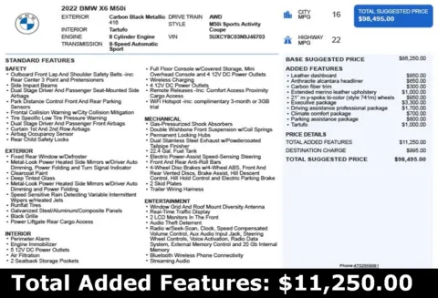 Another view of 2022 BMW X6 M50i for sale in Duluth, GA at Autoplex Atlanta