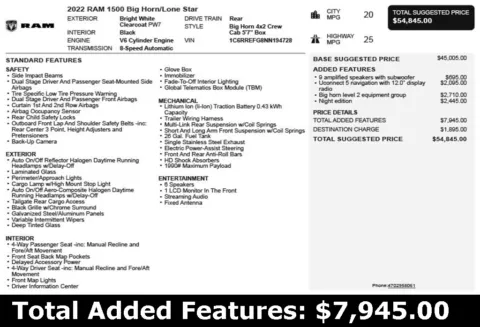 Another view of 2022 Ram 1500 Big Horn/Lone Star for sale in Duluth, GA at Autoplex Atlanta