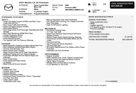 Another view of 2021 Mazda CX-30 Premium for sale in Duluth, GA at Autoplex Atlanta