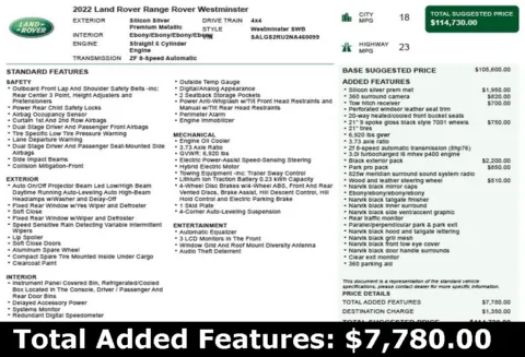 Another view of 2022 Land Rover Range Rover Westminster for sale in Duluth, GA at Autoplex Atlanta