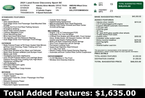 Another view of 2021 Land Rover Discovery Sport SE for sale in Duluth, GA at Autoplex Atlanta