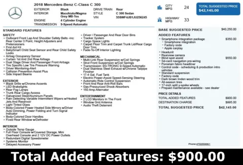 Another view of 2018 Mercedes-Benz C-Class C 300 for sale in Duluth, GA at Autoplex Atlanta