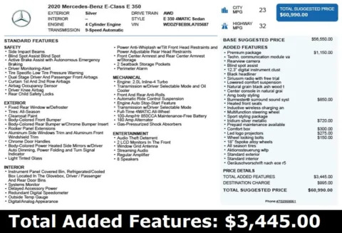 Another view of 2020 Mercedes-Benz E-Class E 350 for sale in Duluth, GA at Autoplex Atlanta