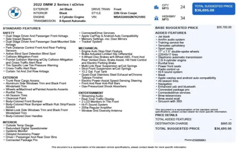 Another view of 2022 BMW 2 Series 228i for sale in Duluth, GA at Autoplex Atlanta