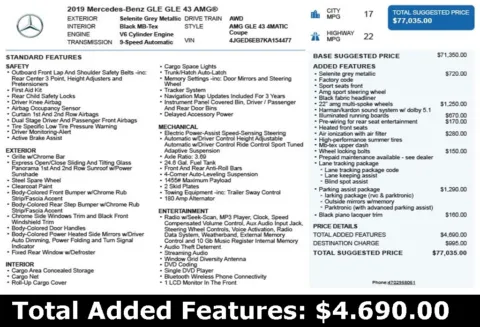 Another view of 2019 Mercedes-Benz GLE 43 AMG for sale in Duluth, GA at Autoplex Atlanta