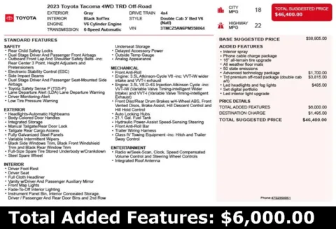 Another view of 2023 Toyota Tacoma TRD Off-Road for sale in Duluth, GA at Autoplex Atlanta