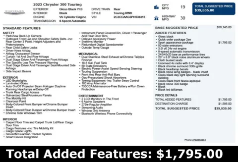Another view of 2023 Chrysler 300 Touring for sale in Duluth, GA at Autoplex Atlanta