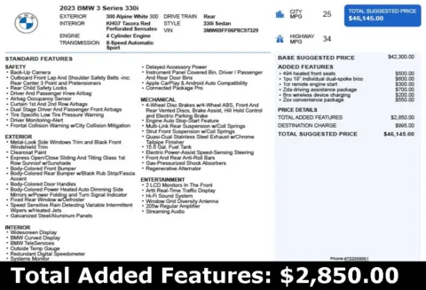 Another view of 2023 BMW 3 Series 330i for sale in Duluth, GA at Autoplex Atlanta