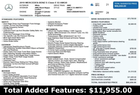 Another view of 2019 Mercedes-Benz E-Class E 53 AMG for sale in Duluth, GA at Autoplex Atlanta
