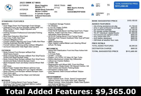 Another view of 2023 BMW X7 M60i for sale in Duluth, GA at Autoplex Atlanta