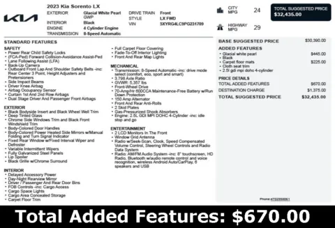 Another view of 2023 Kia Sorento LX for sale in Duluth, GA at Autoplex Atlanta