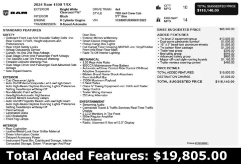 Another view of 2024 Ram 1500 TRX for sale in Duluth, GA at Autoplex Atlanta