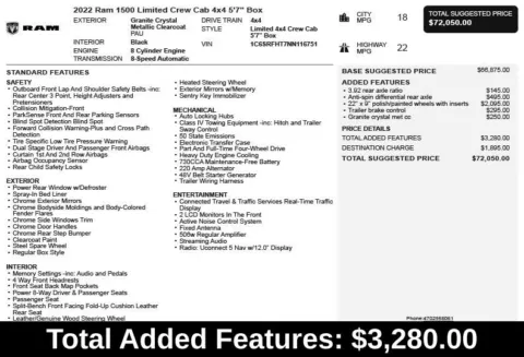 Another view of 2022 Ram 1500 Limited for sale in Duluth, GA at Autoplex Atlanta