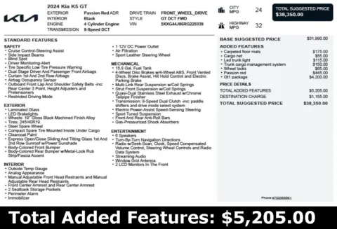 Another view of 2024 Kia K5 GT for sale in Duluth, GA at Autoplex Atlanta