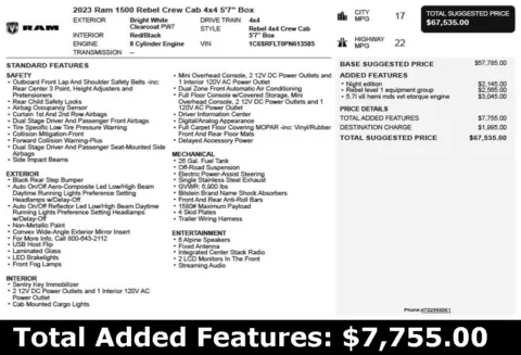 Another view of 2023 Ram 1500 Rebel for sale in Duluth, GA at Autoplex Atlanta