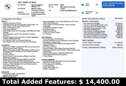 Another view of 2021 BMW X6 M50i for sale in Duluth, GA at Autoplex Atlanta