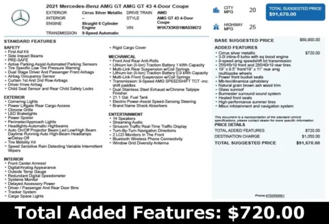 Another view of 2021 Mercedes-Benz AMG GT 43 for sale in Duluth, GA at Autoplex Atlanta