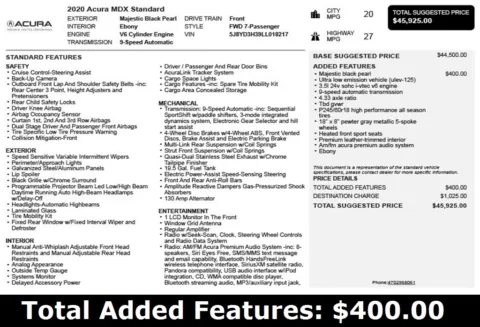 Another view of 2020 Acura MDX 3.5L for sale in Duluth, GA at Autoplex Atlanta
