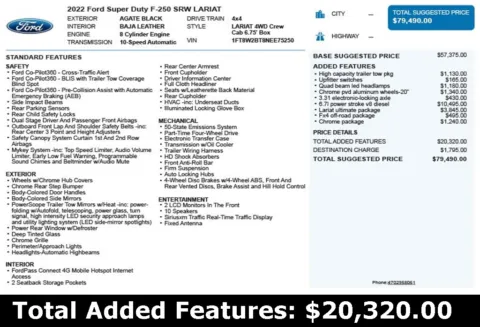 Another view of 2022 Ford F-250SD Lariat for sale in Duluth, GA at Autoplex Atlanta