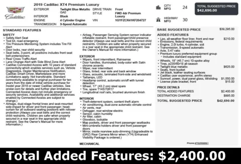 Another view of 2019 Cadillac XT4 Premium Luxury for sale in Duluth, GA at Autoplex Atlanta